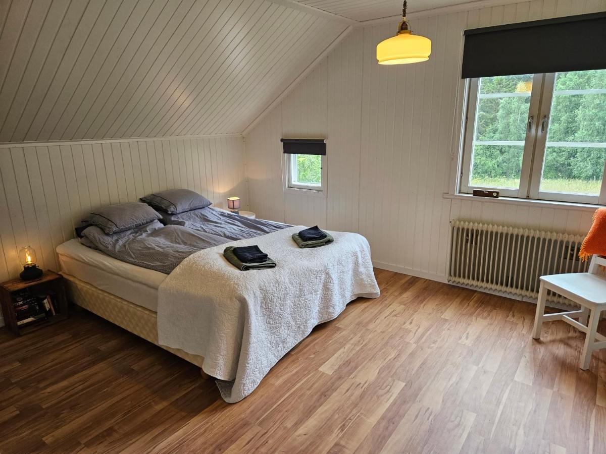 Mysigt Hus Med Utsikt Oever Fjaell Och Aelv. Jarpen Luaran gambar
